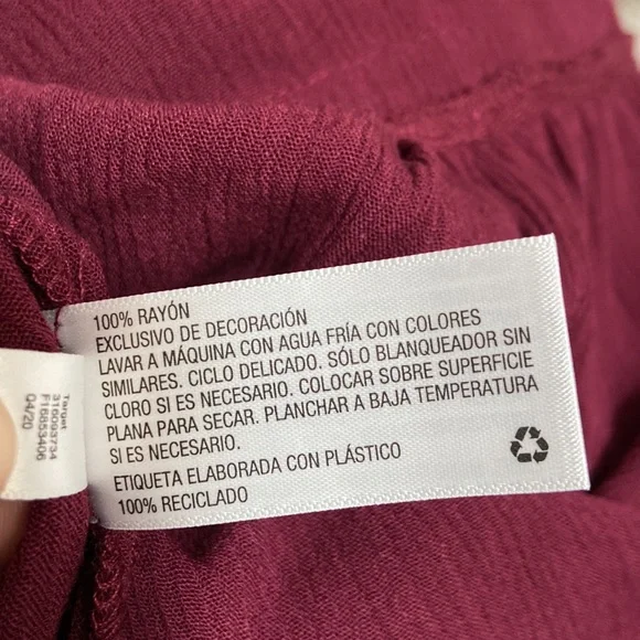 NWT Women’s Knox Rose Bohemian wine red flowy long-sleeved dress. Size small. - Picture 13 of 16